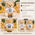 14 inch Teddy Bear With Custom White shirt